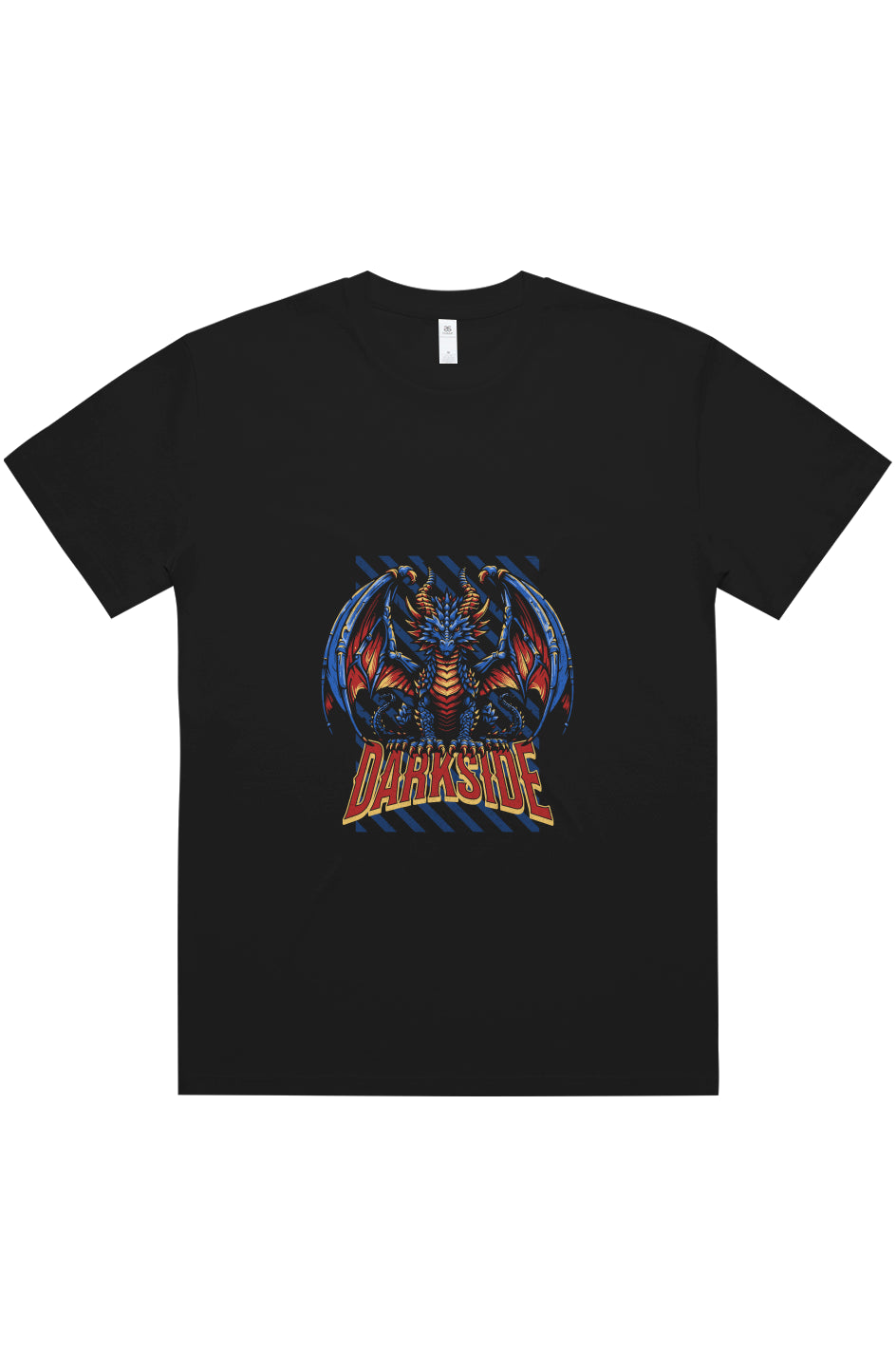 Black Darkside Dragon Block Oversized Tee