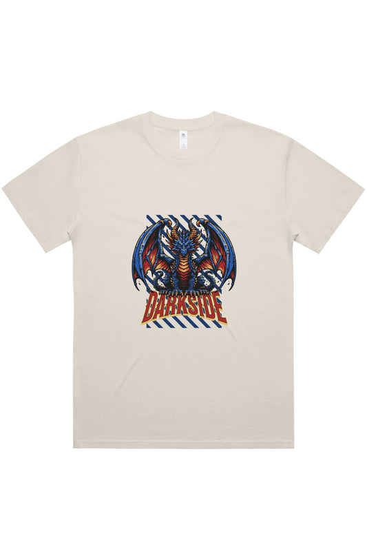 Cream Darkside Dragon Block Oversized Tee